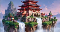 Jade Pagoda, environment by WorldBuilder (demo)