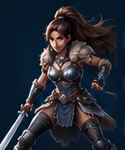 Character in an action pose (demo art)